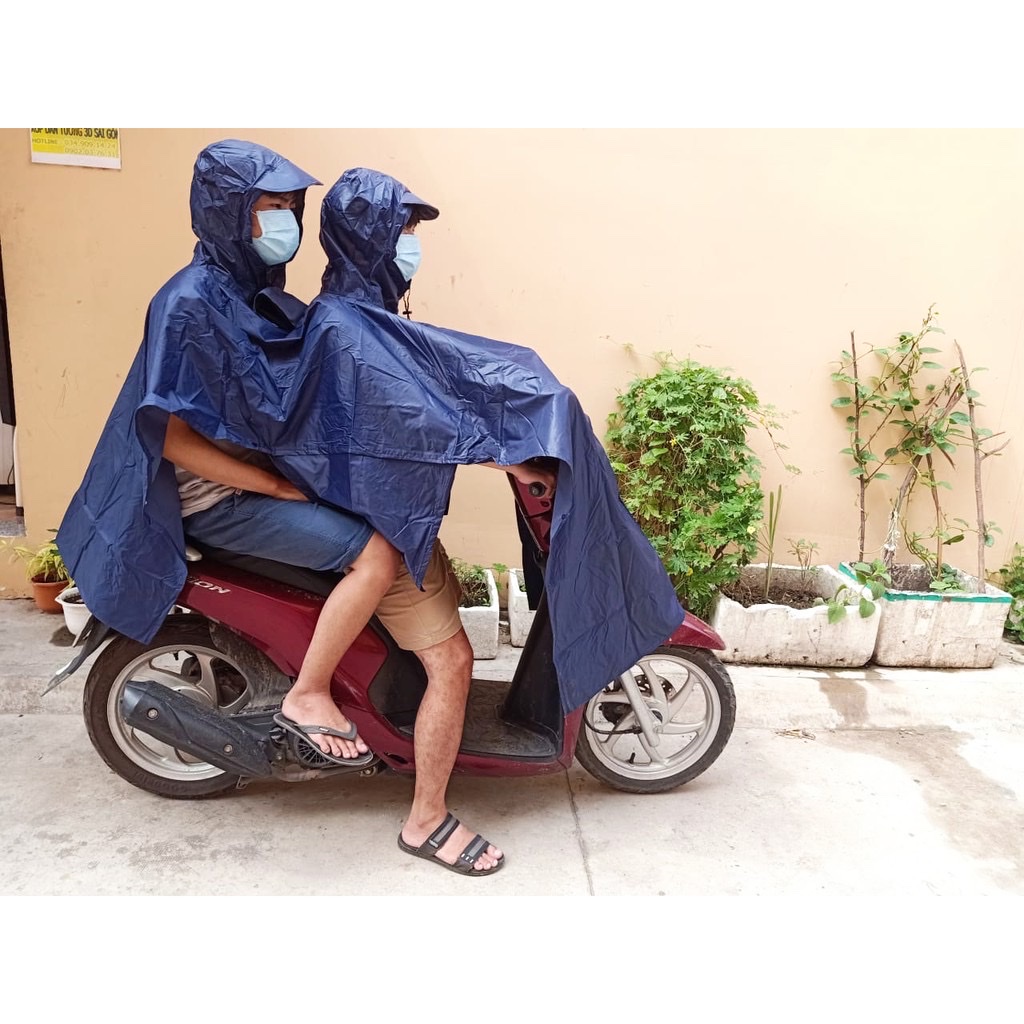 Áo mưa 2 đầu người vải dù cánh dơi , rộng thoáng ,chống thấm nước tối ưu , phù hợp cho nam và nữ