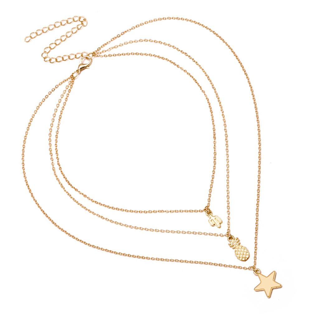 Multilayer Clavicle Chain Choker Necklace  Charm Pendant