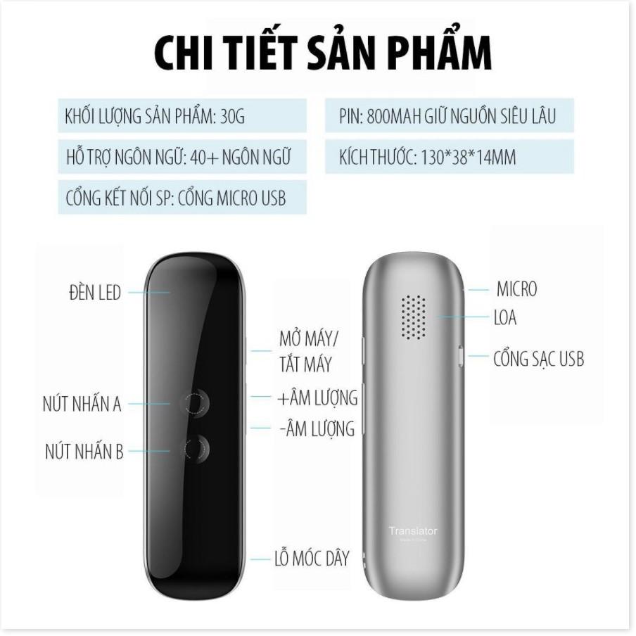 Máy phiên dịch đa ngôn ngữ Translaty 40 Languages Smart Translator Instant Voice