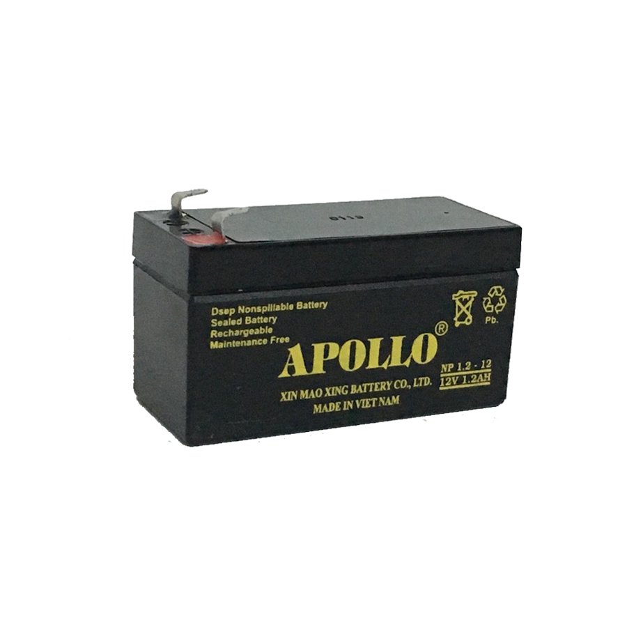 Ắc Quy Apollo NP1.2-12  12V-1.2AH, dùng cho UPS, xe đồ chơi, cung cấp nguồn điện cho DC