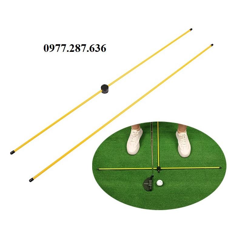 Que định hướng golf tập swing và put chỉ hướng bóng chỉnh tư thế lưng chuẩn dụng cụ tập golf tại nhà QH001