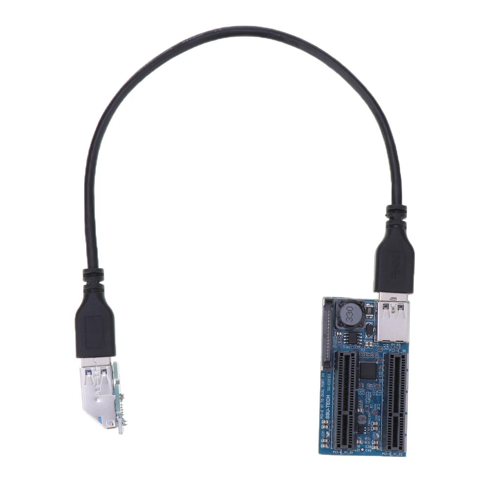 PCI E X1 to X4 USB3.0 GPU Extender Riser Adapter Plug & Play
