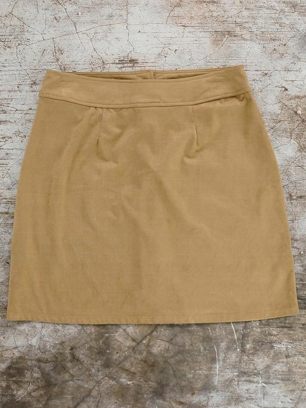Chân Váy Wrangler Pockets Suede Skirt