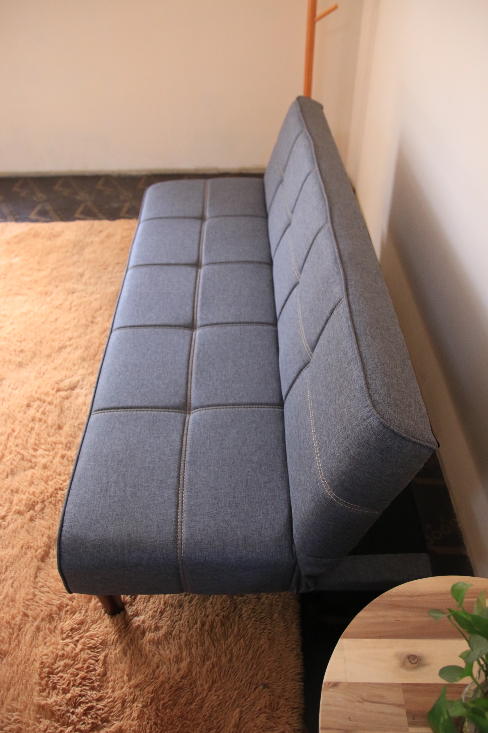 Sofa bed 3 trong 1 Juno sofa chân gỗ màu xám