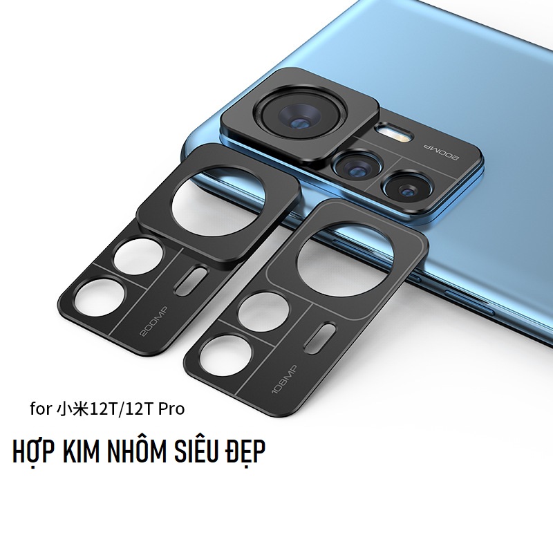 Miếng Dán Bảo Vệ Camera cho Xiaomi 12T/ K50 Ultra, Xiaomi 12T Pro HỢP KIM NHÔM, Miếng dán camera chống trầy xước, Đẹp Sang Trọng.