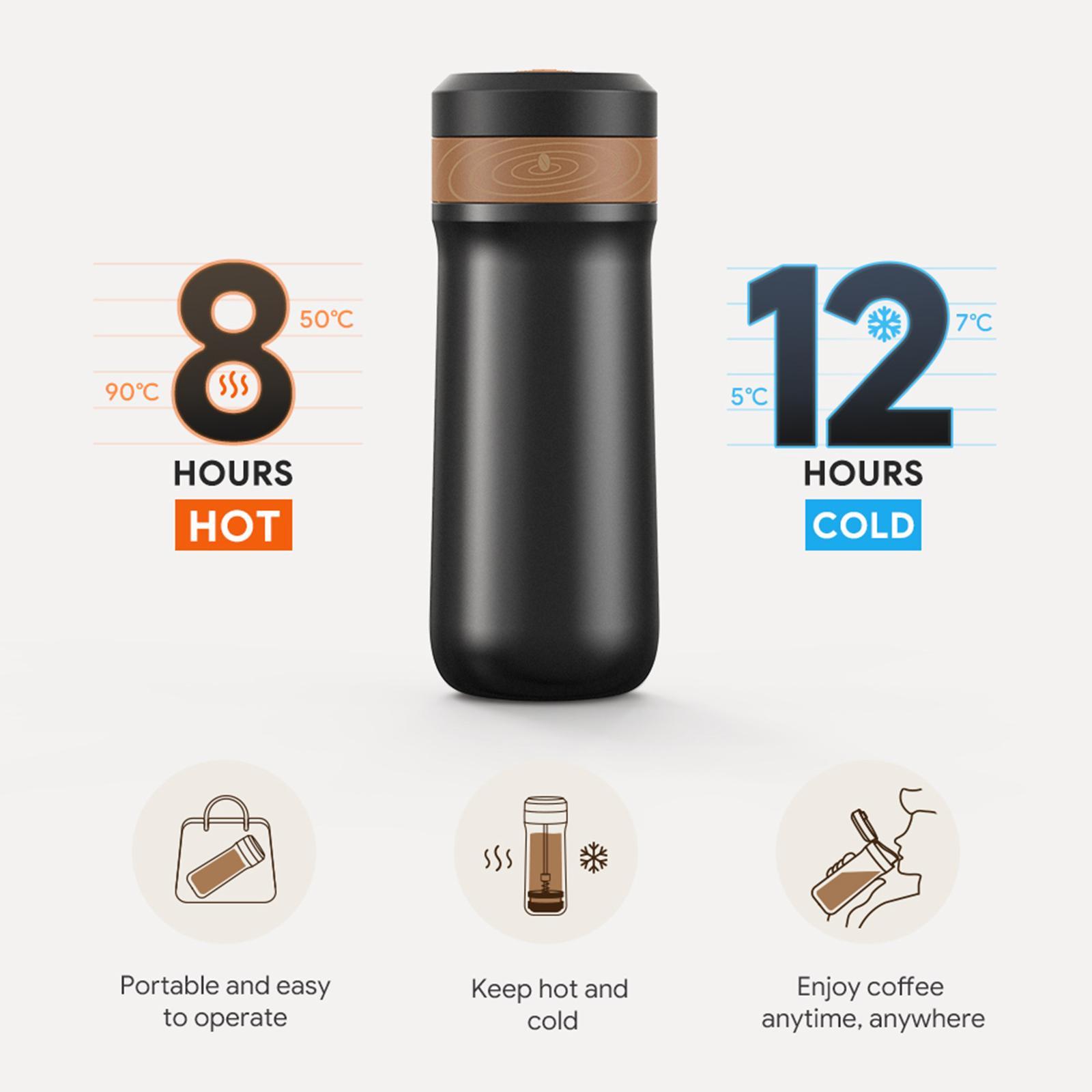 French Press Coffee Maker 320ml Camping Cup Mug for Tea Maker Coffee Makers Travel Household
