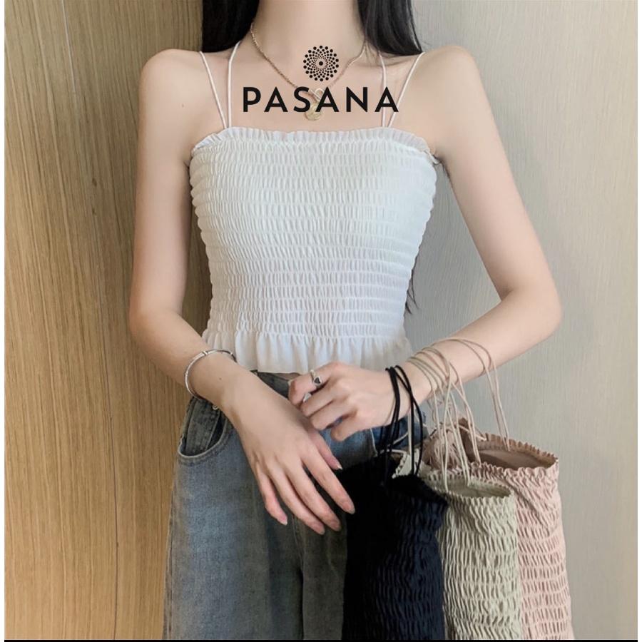 Áo hai dây bra nữ áo lót nữ sợi nhỏ nhún dáng lửng kèm mút ngực siêu xinh PASANA0223