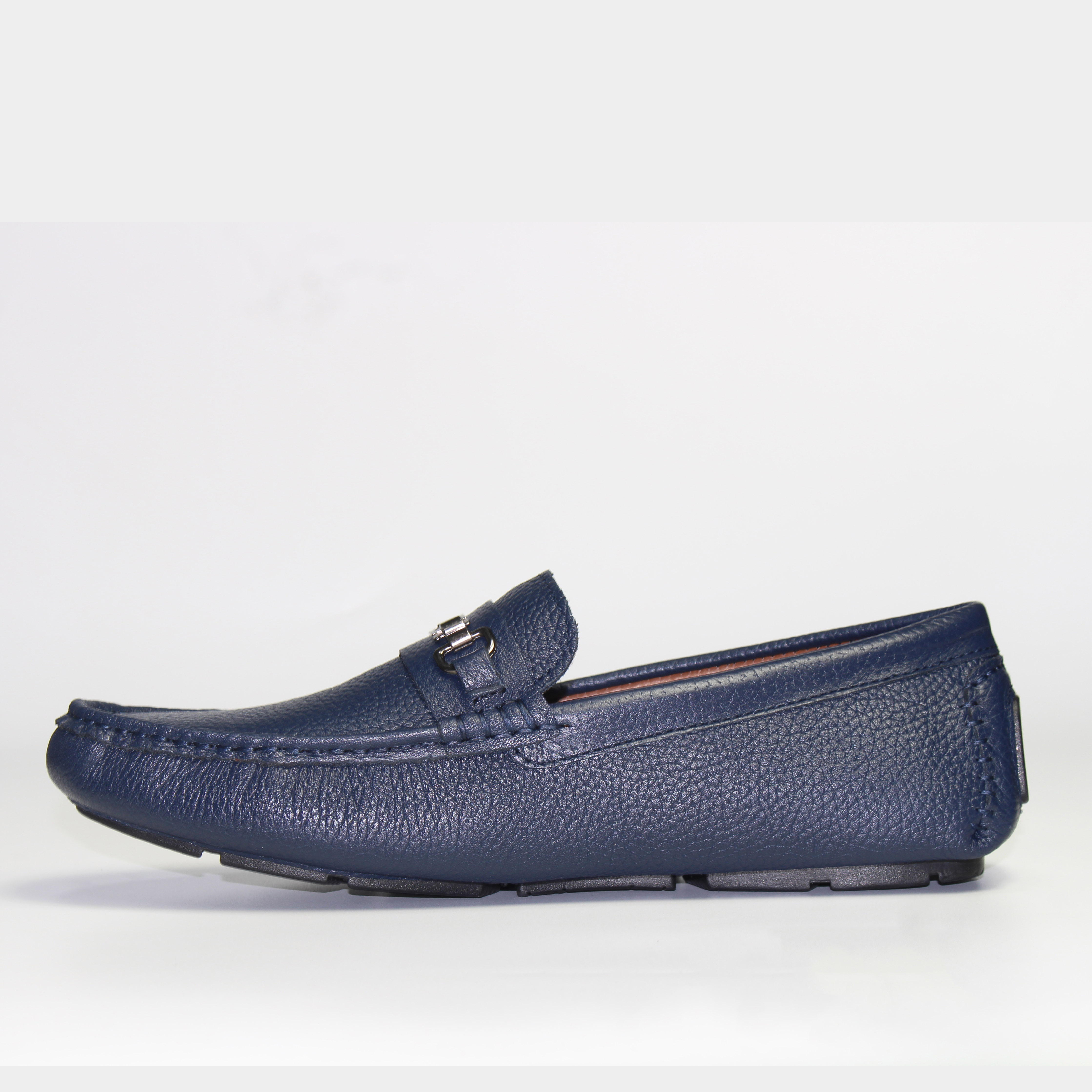 Giày MICHILUX Da Bò Thật Chính Hãng Horse Bit Moccasin CSHM0 Màu Xanh Navy