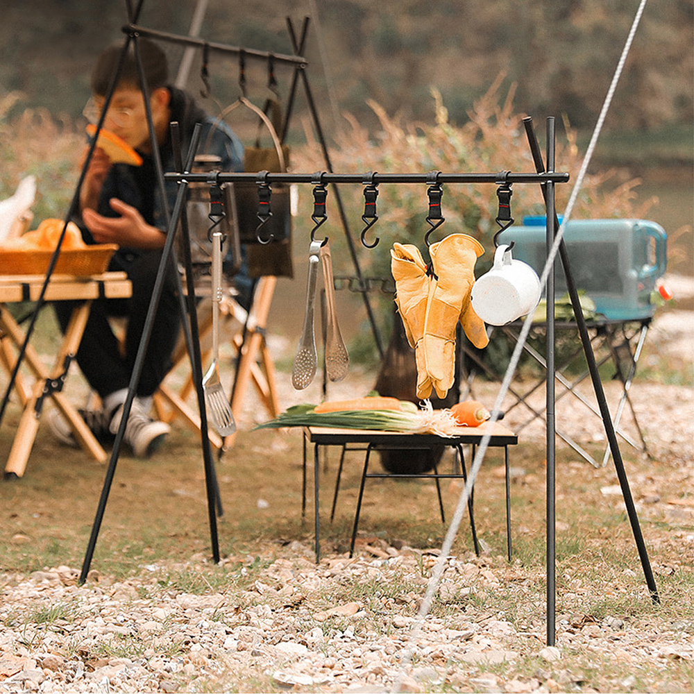 Giá treo đồ bằng hợp kim nhôm với 10 móc di động