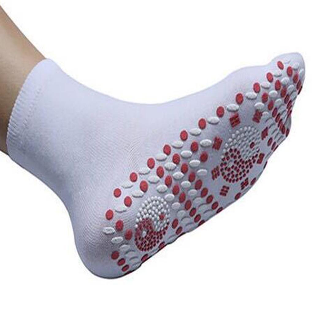 Socks Self Heating Warm Tourmaline Socks White