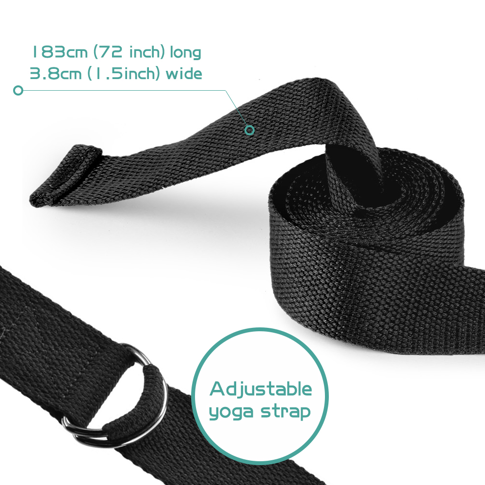 Thảm tập Yoga không trơn trượt dày 5mm có tụi đựng và dây đai cố định