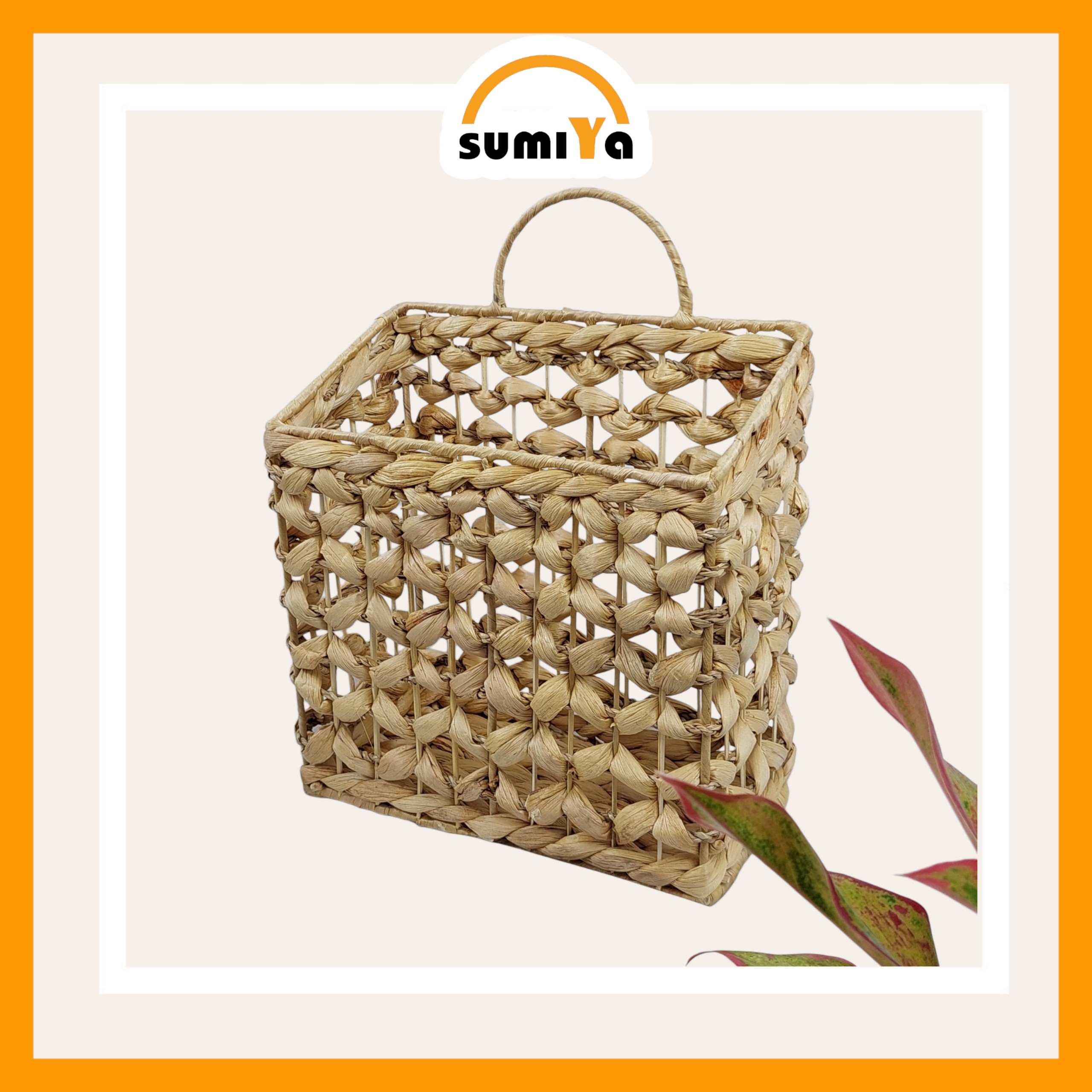 Giỏ lục bình treo dùng để sách báo, đồ dùng, decor, trang trí, sản phẩm tự nhiên