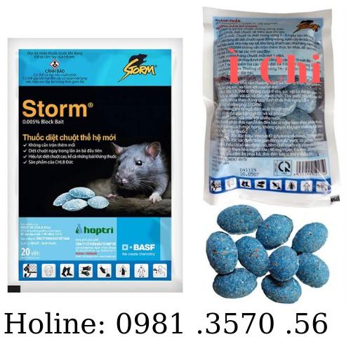 Viên Thuốc Diệt Chuột Stom 1 Gói 20, Bả chuột Storm