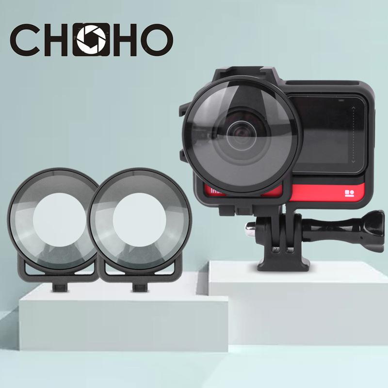 Đối với Insta 360 One R 4K Camera Phụ kiện ống kính kép Mod Glass bảo vệ mũ bảo vệ CASE FRAMECTION CASE STUSING INSTA360 ONER
