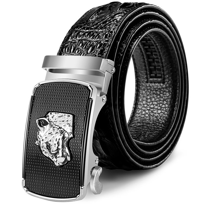 Thắt lưng/ dây nịt nam da bò thật phong cách Châu Âu mã 8019 - Dây nâu