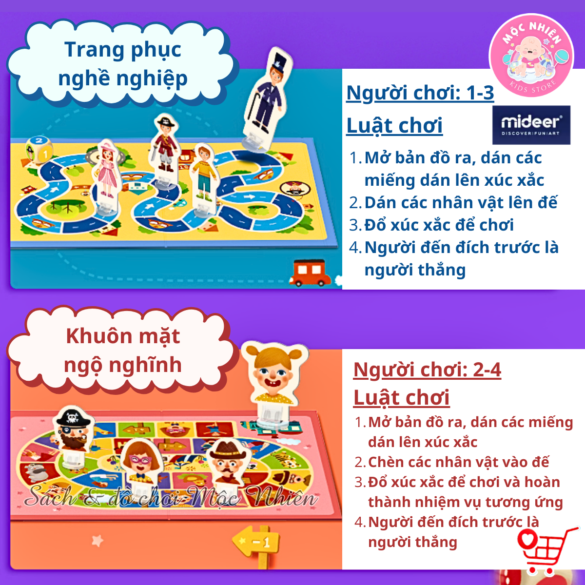Đồ Chơi Xếp Hình Nam Châm Sáng Tạo Phiên Bản Mới Bao Gồm Trò Chơi BoardGame - Mideer Magnets Toys