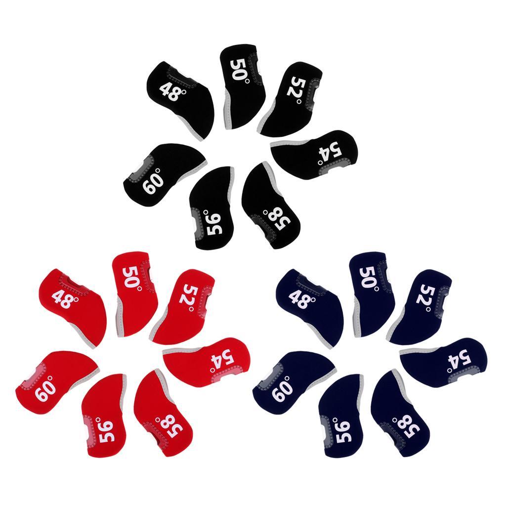 4-5pack Golf Club Iron Putter Headcover Head Cover Protector 50 Degree Black