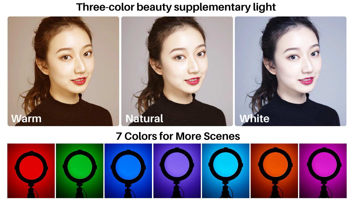 ULANZI K9 RGB - HÀNG CHÍNH HÃNG - Đèn LED đổi màu Ring Light Stand + Phone Holder