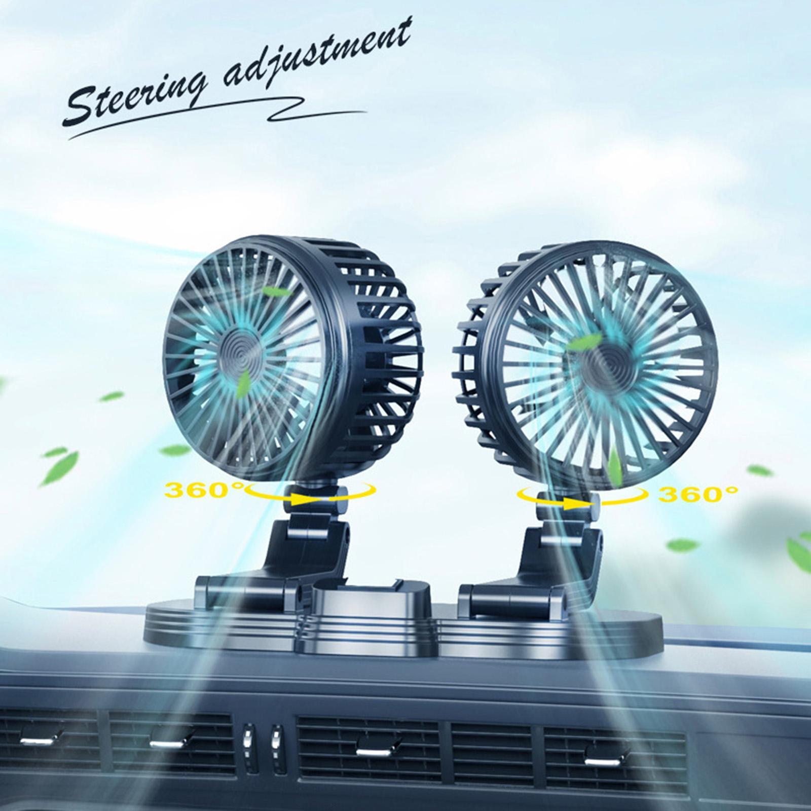 Car Fan Strong Wind Desk Fan Keep Air in and Cool Adjustable Multifunction Air Circulation Fan Auto Cooling Fan for Summer