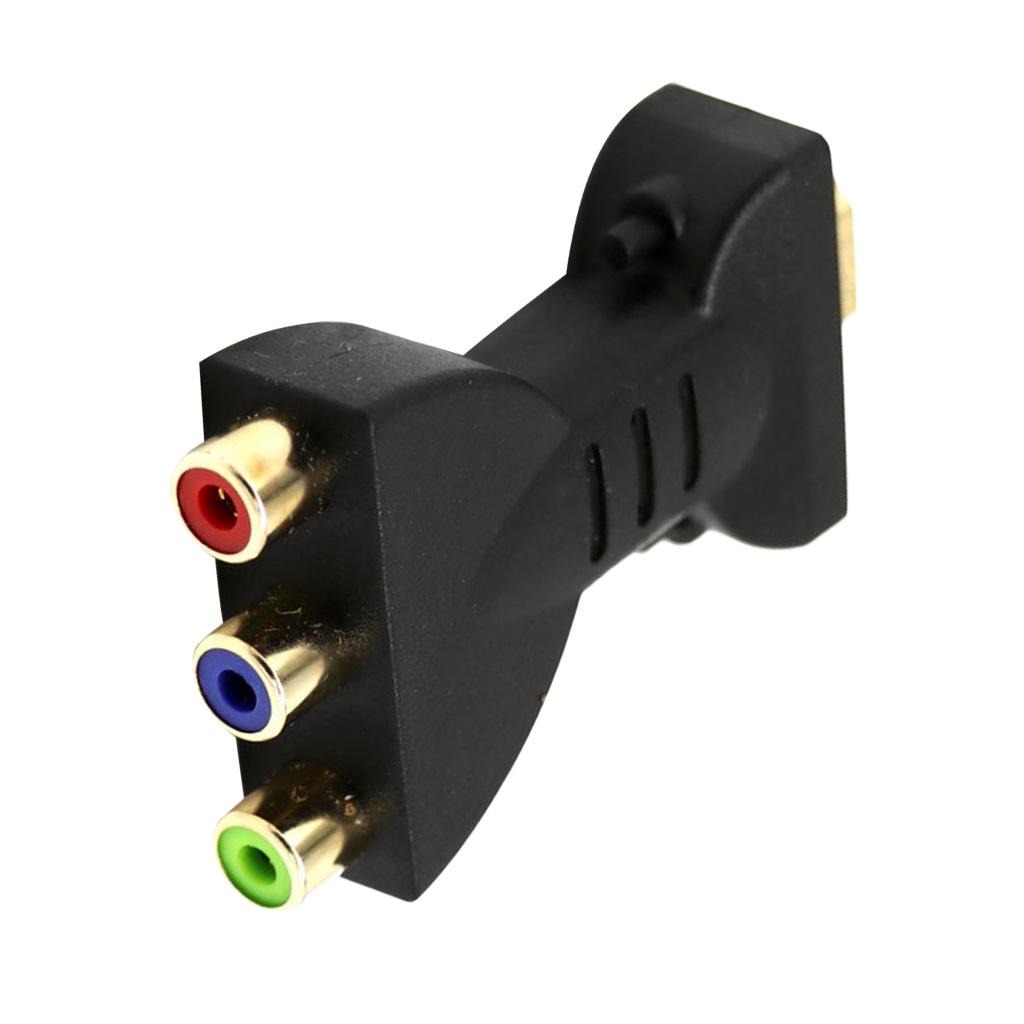 Gold-Plated HDMI Male To 3 RCA Video Audio AV RGB Adapter For 1080P