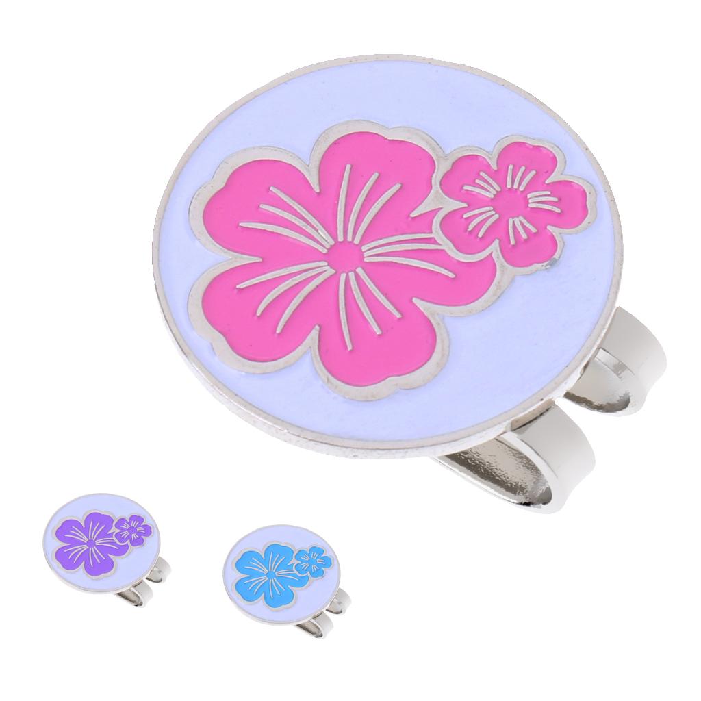 3 Pieces Flower Golf Hat Clip With Detachable Magnetic Golf Ball Marker