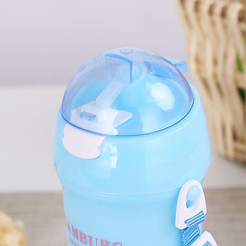 Sức Chứa Lớn 500ML Hoạt Hình Dễ Thương Trẻ Em Học Chống Rò Rỉ Nước Bé Ống Hút Tập Uống Du Lịch Dây Đeo Vai Cốc