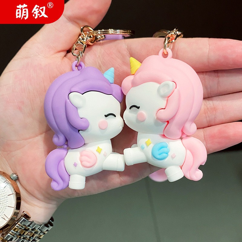 Móc khóa lotso gấu dâu, pony cute cho balo, xe máy, dây đôi đeo balo điên thoại Lalunavn B167
