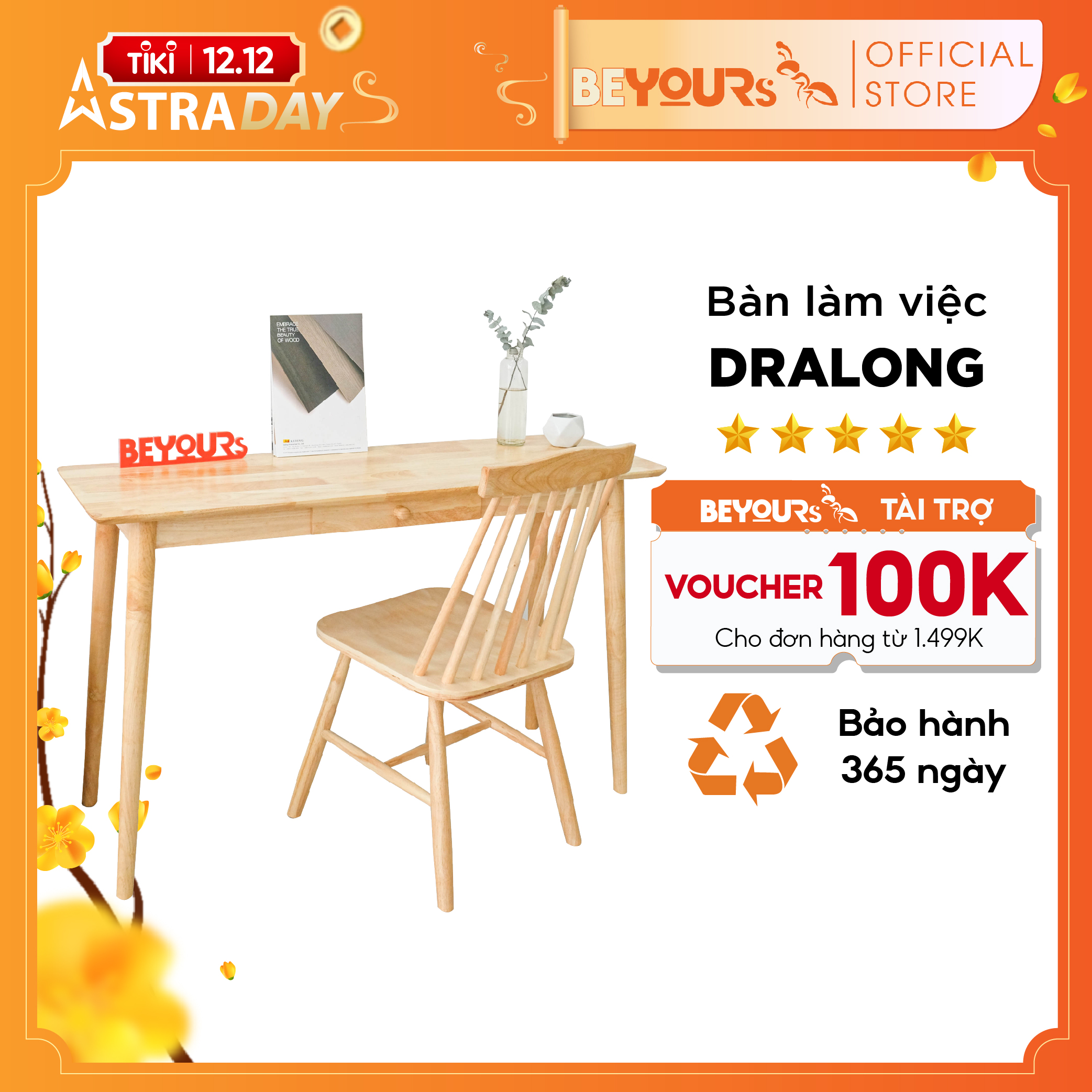 Bàn Làm Việc Dra Long Table Nội Thất Kiểu Hàn BEYOURs