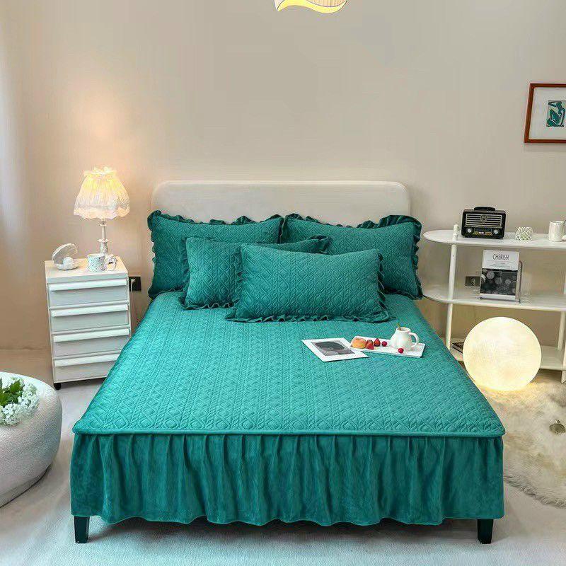 Sét ga gối trần phủ bánh bèo nỉ nhung 3 lớp dày dặn Hàng Cao Cấp