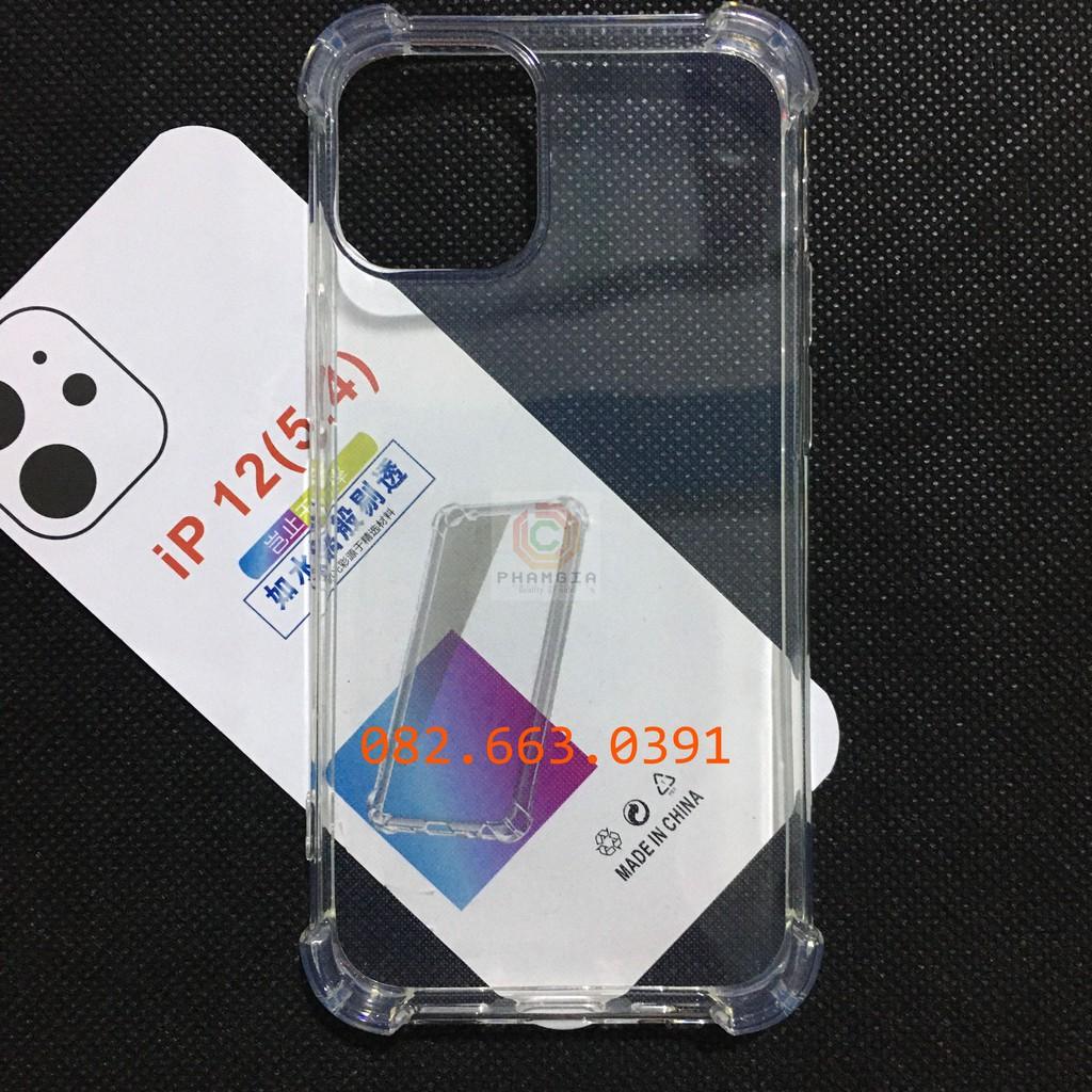 Ốp lưng dẻo trong dành cho Iphone 12, 12 pro, 12 mini, 12 promax chống sốc siêu bền