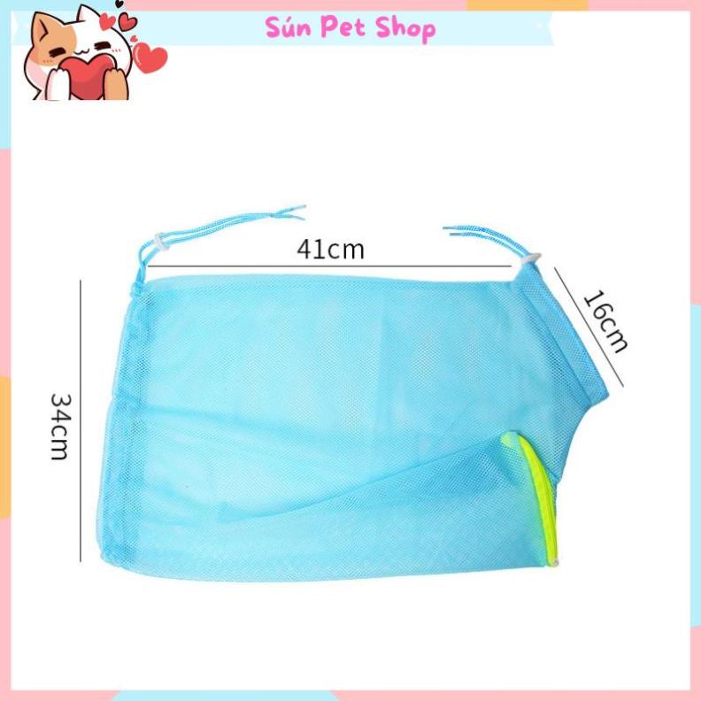 Túi lưới đa năng cho chó mèo - Túi tắm cho mèo, hỗ trợ cắt móng