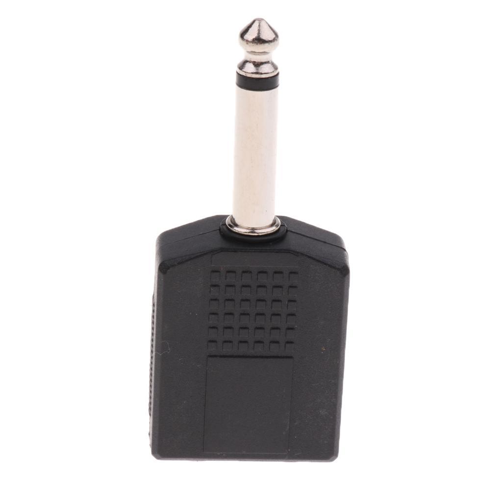 5Pcs 6.5mm/6.35mm Male to 2 Female Audio Adapter Y Splitter