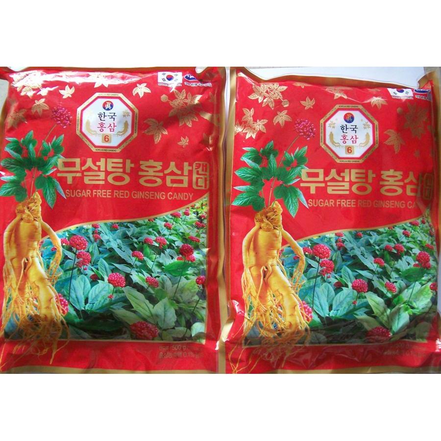 Kẹo hồng sâm không đường Hàn Quốc Korea Ginseng 2 gói 500g-PP