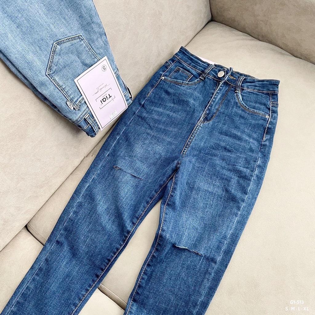 Quần Jean Nữ SOfM WEAR Lưng Cao Siêu Co Giãn