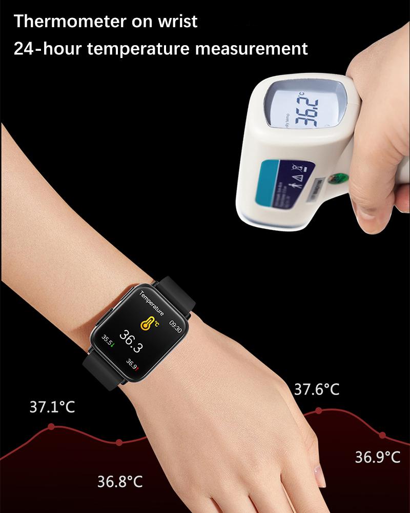 2023 MỚI GLOED GLUCOSE MONITER Sức khỏe Đồng hồ thông minh Đàn ông ECG PPG Đo huyết áp