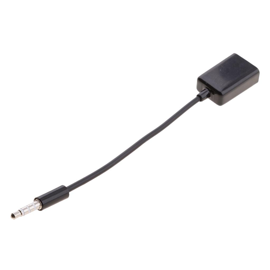 Lovoski 3.5mm Car Male Audio AUX Headphone Plug to USB 2.0 Female Cable