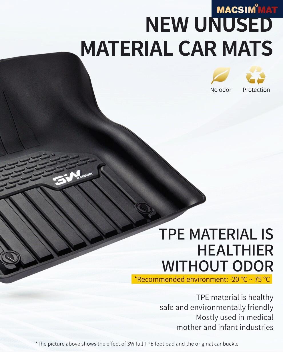 Thảm lót sàn ô tô LANDROVER EVOQUE 2020 Nhãn hiệu Macsim 3W chất liệu nhựa TPE đúc khuôn cao cấp - màu đen