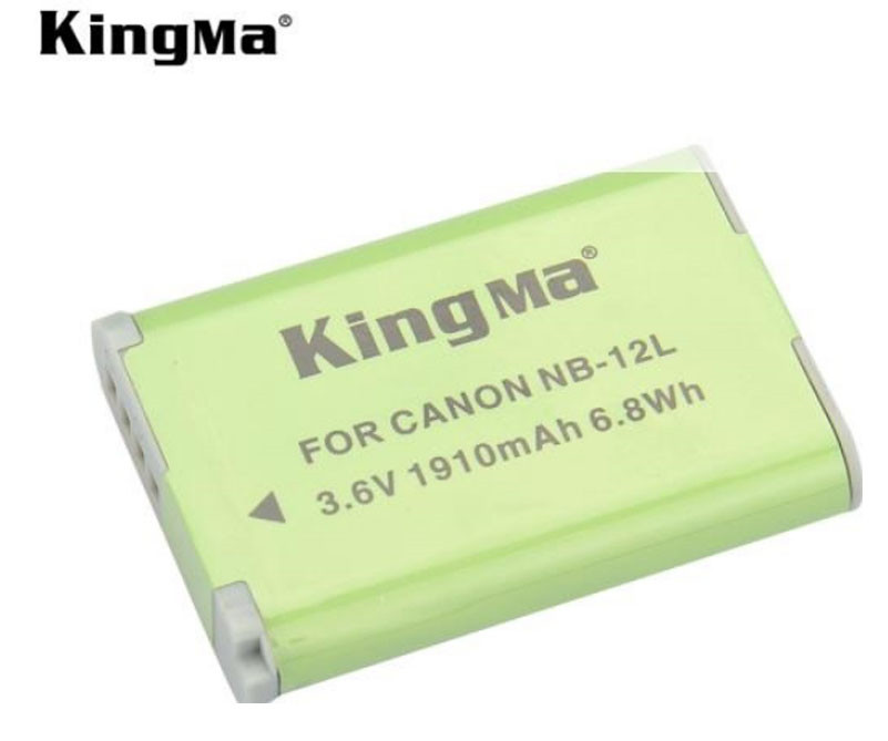 Bộ 1 pin 1 sạc đôi Kingma for Canon NB-12L, Hàng chính hãng