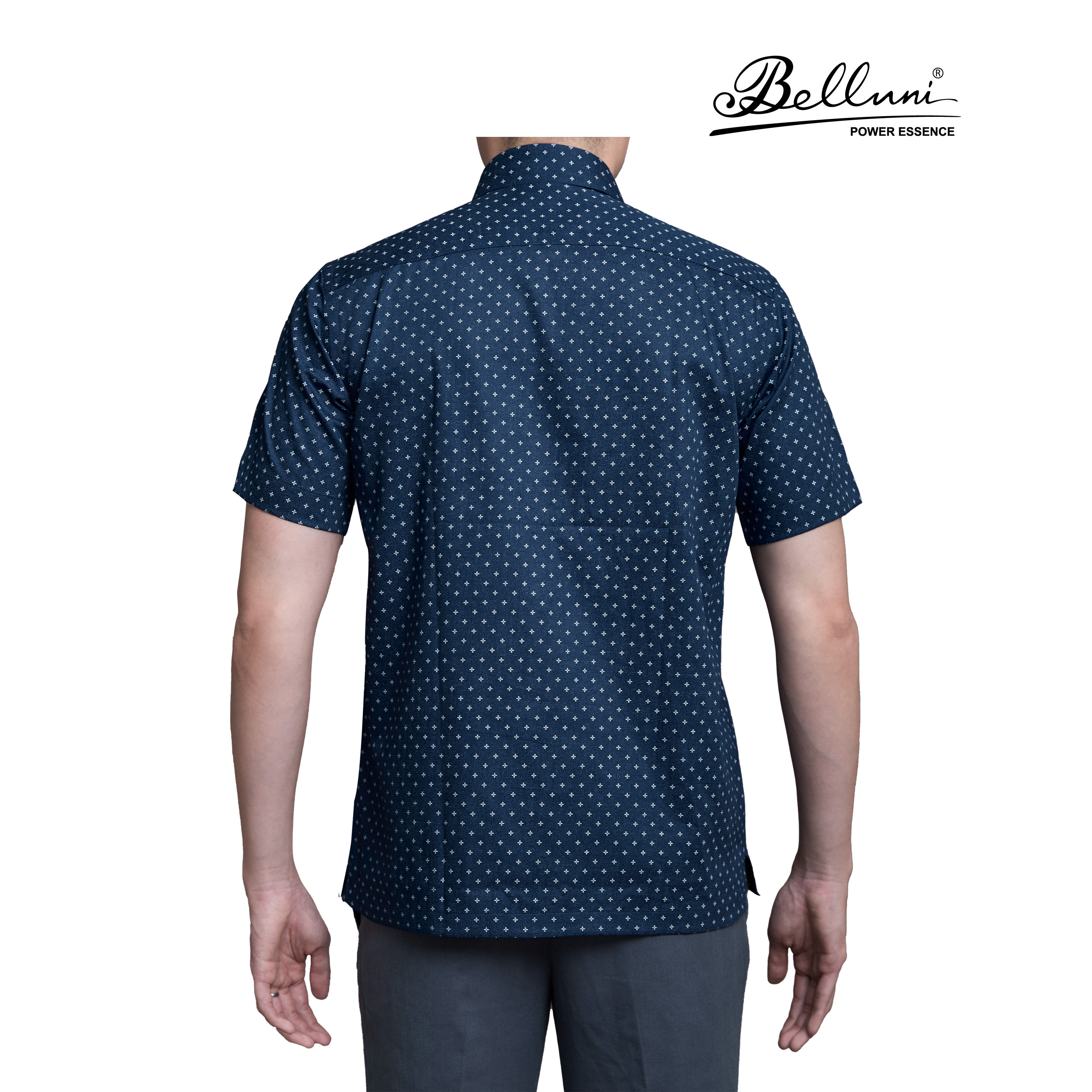 Áo sơ mi nam ngắn tay cotton cao cấp BELLUNI - ANL.CM.BE.4.B