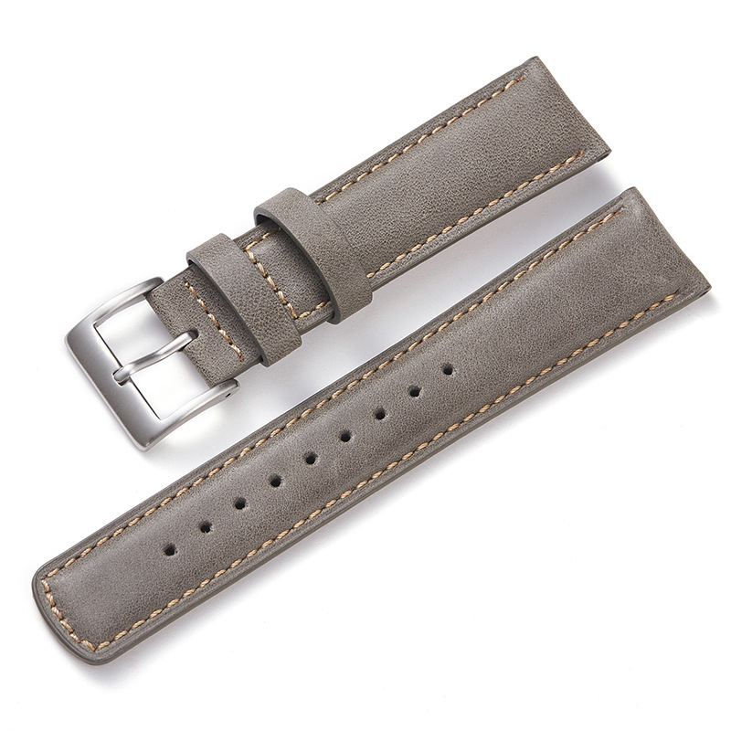 Dây đồng hồ da bò cao cấp 20mm và 22mm nhập khẩu kèm chốt thông minh,dây mềm, đường chỉ may chắc chắn,đều đẹp