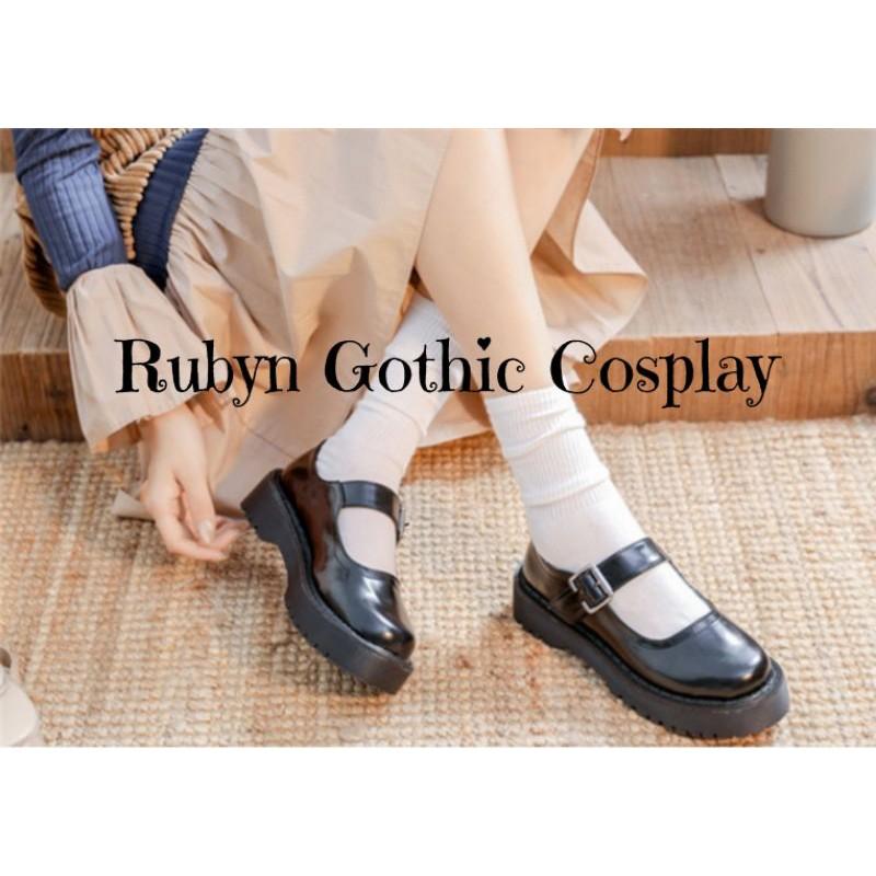 Giày búp bê lolita quai dán vintage cosplay học sinh Nhật Bản ( Size 35-39) A111