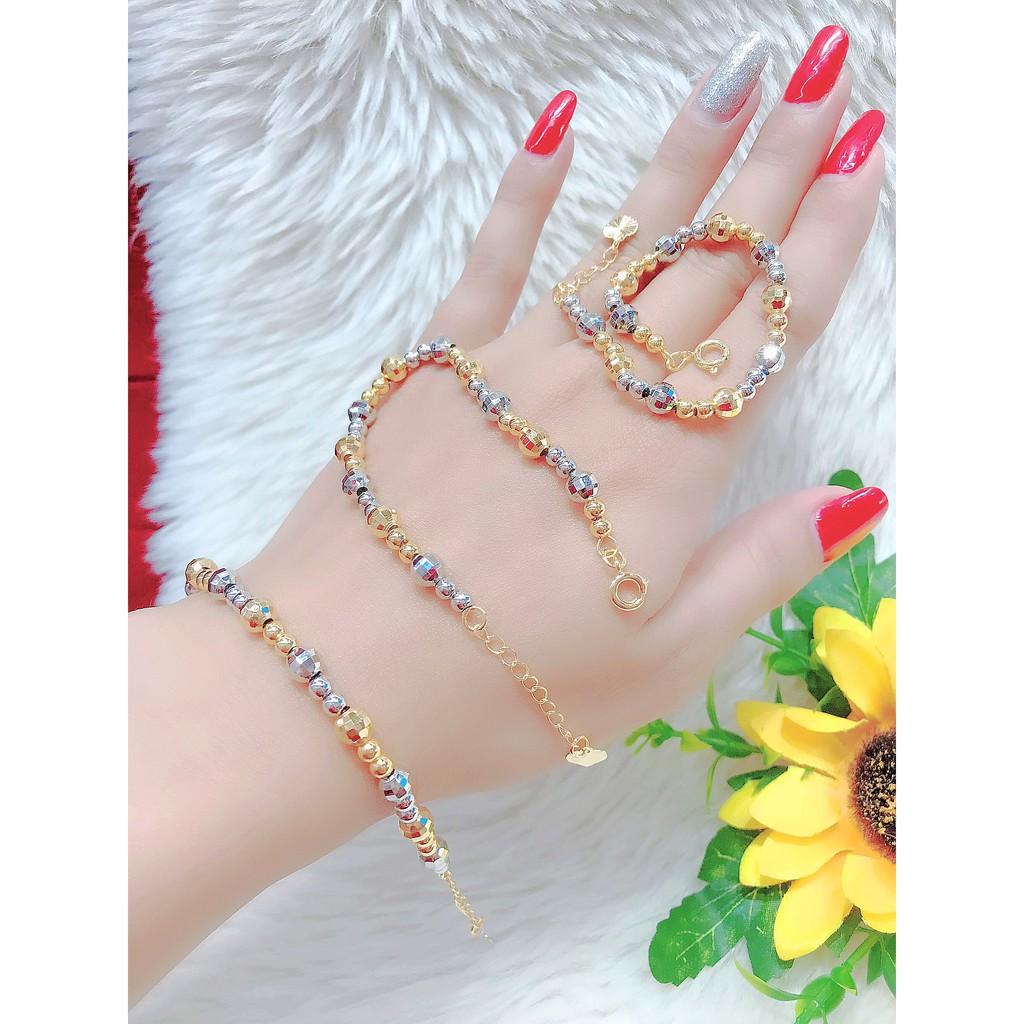 Lắc tay bi nữ 2 màu mạ 18cao cấp M838