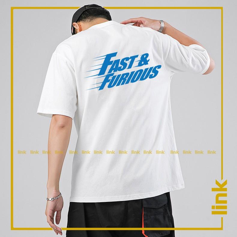 Áo thun trắng nam form rộng FAST AND FURIOUS