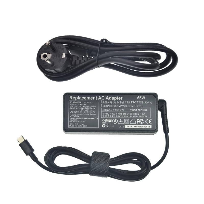 20V 3.25A 65W Universal USB Type C Máy tính xách tay Bộ sạc điện thoại di động cho Lenovo Asus HP Dell Xiaomi Huawei Google Màu sắc: Với phích cắm AU