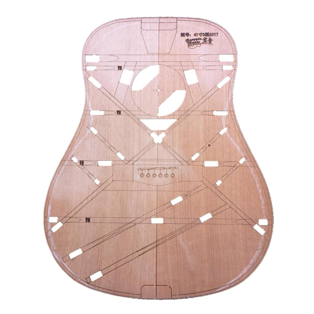 41inch Wood D Barrel Guitar Body Template 2.5mm Thickness Guitar Made Part