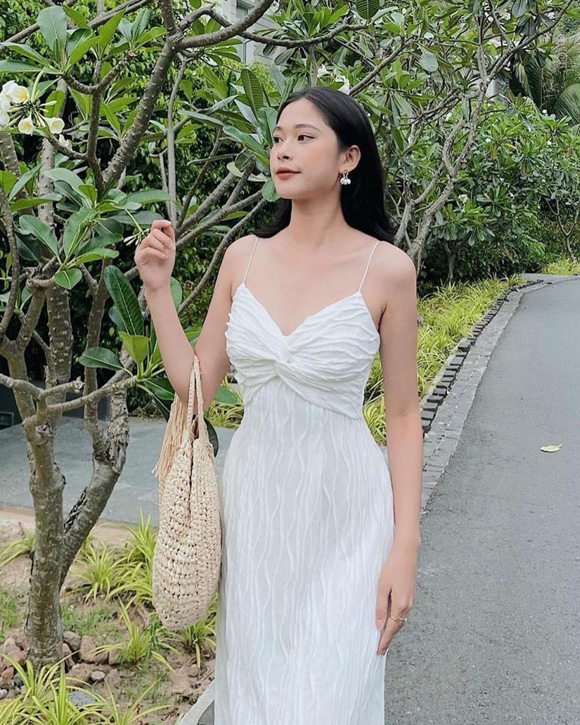 ĐẦM MAXI 2 DÂY XOẮN NGỰC 77830524 [MỎ CHU SHOP