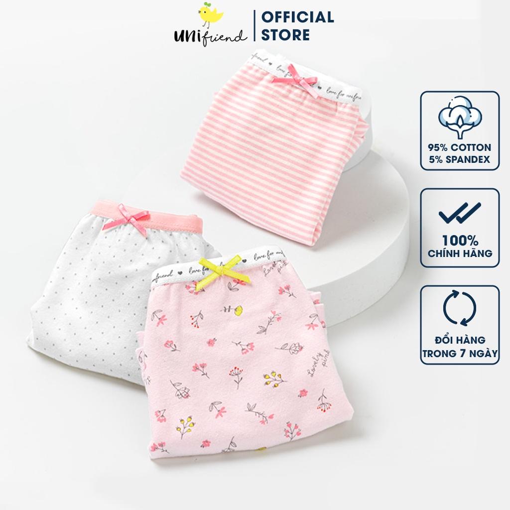 Set quần chip đùi cotton spandex cho bé gái Unifriend Hàn Quốc