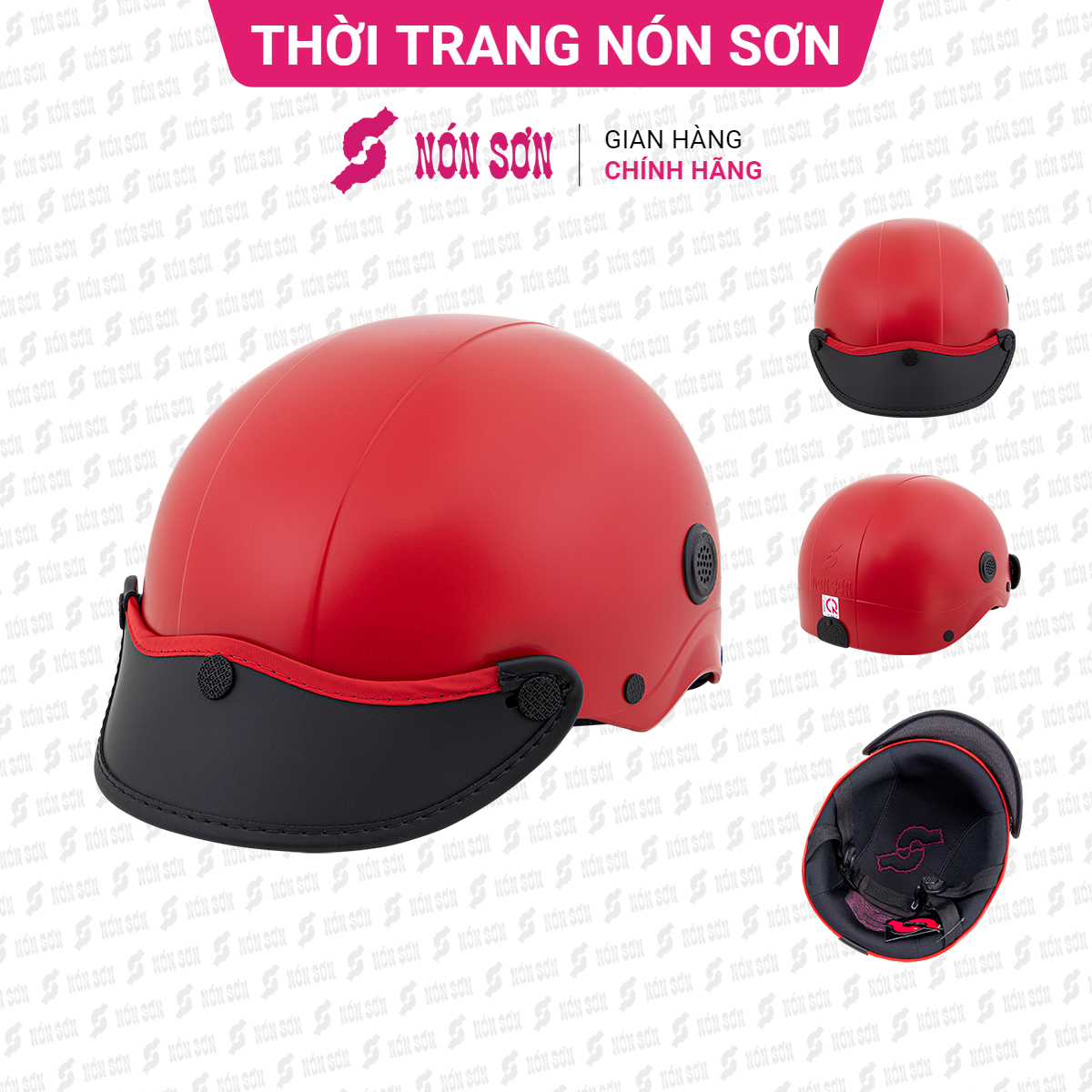 Mũ bảo hiểm lỗ thông gió NÓN SƠN chính hãng TG-ĐO310