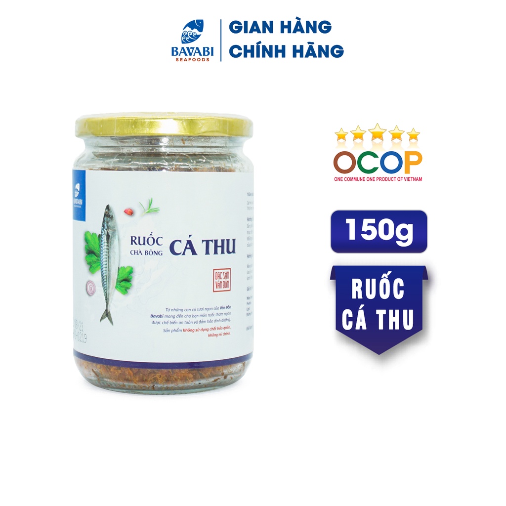 Ruốc Thịt Cá Thu Cho Bé Ăn Dặm BAVABI Hũ 150g Ruốc Ăn Liền Thơm Ngon Giàu Dinh Dưỡng | Đặc Sản Biển Quảng Ninh