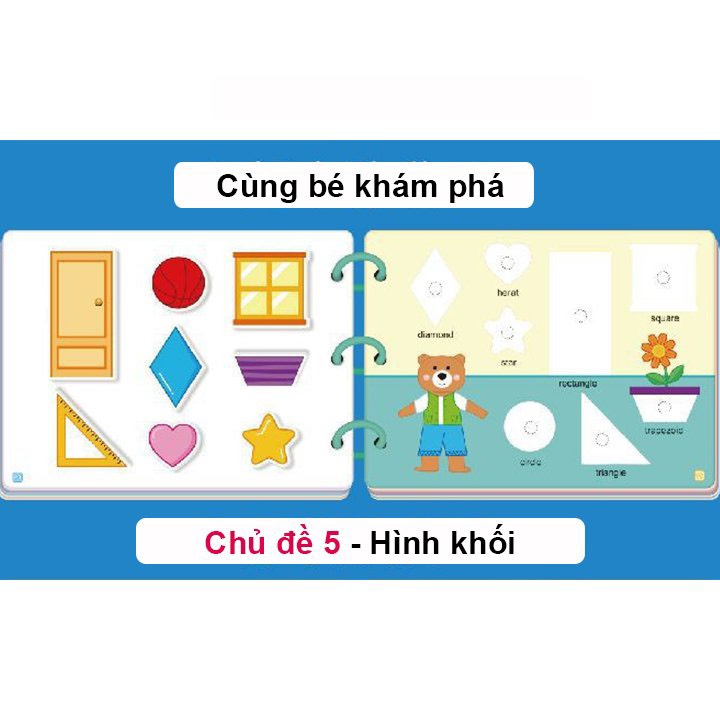 Flashcard học liệu bóc dán 17 chủ đề Montessori